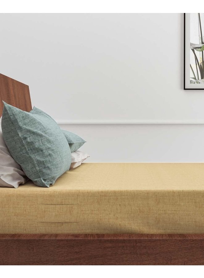 Zo! Home Hoeslaken Lino Geel - Katoen