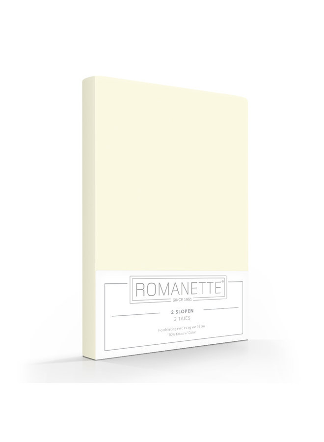 Kussenslopen (Set van 2) Creme - 60x70 - Katoen