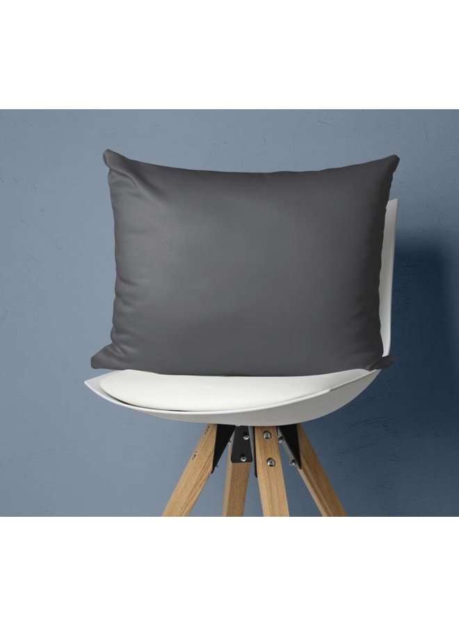 2x Primaviera Deluxe Katoen/Satijn Kussenslopen Antraciet - 60x70