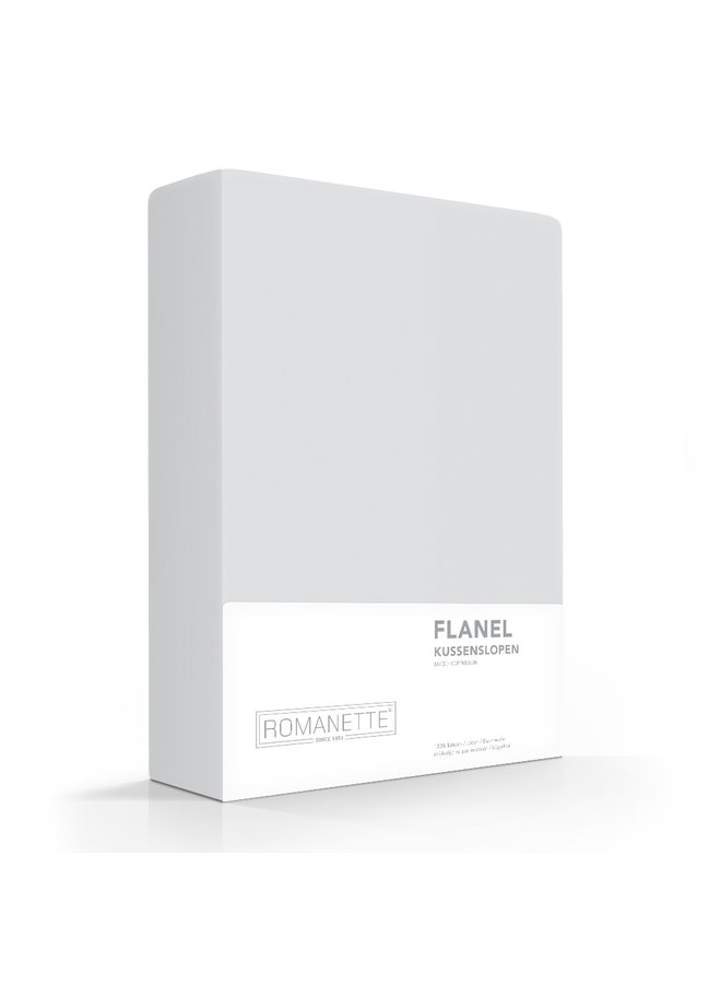 Kussenslopen (Set van 2) Grijs - 60x70 - Flanel