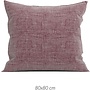 ZO! Home Kussenslopen Lino (Set van 2) Wijnrood - 80x80 - Katoen