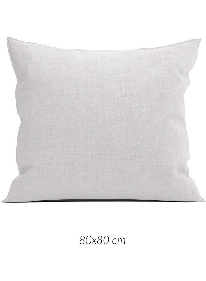 ZO! Home Kussenslopen Lino (Set van 2) Dove Grijs - 80x80 - Katoen
