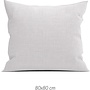 ZO! Home Kussenslopen Lino (Set van 2) Dove Grijs - 80x80 - Katoen