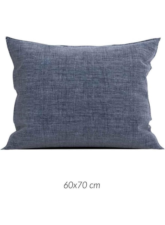 Kussenslopen Lino Donkerblauw - Set Van 2 - Katoen