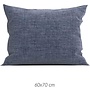 ZO! Home Kussenslopen Lino Urban Blauw - Set Van 2 - Katoen