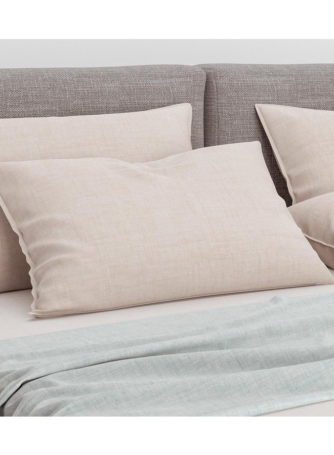 ZO! Home Kussenslopen Lino (Set van 2) Sandy Zand - 60x70 - Katoen