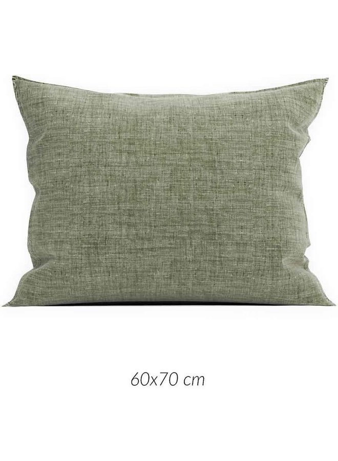 Kussenslopen Lino (Set van 2) Army Groen - 60x70 - Katoen