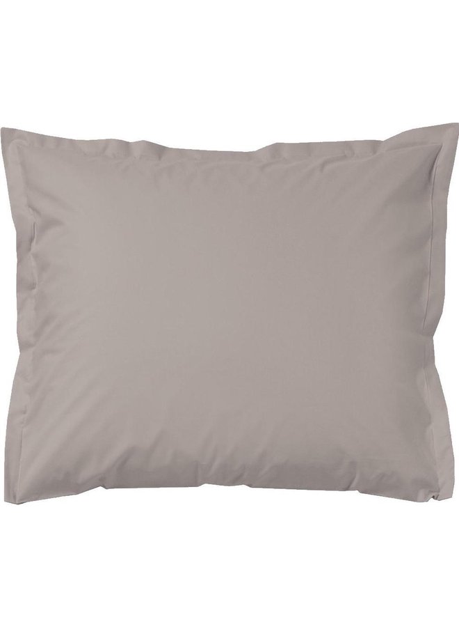 2x Katoen/Satijn Volant Kussenslopen Taupe - 60x70