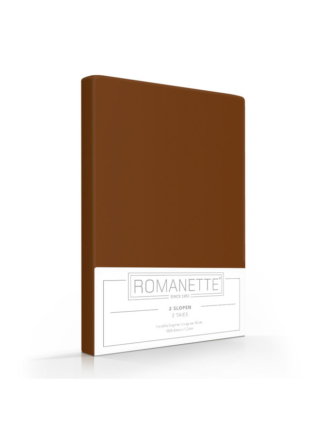 Kussenslopen (Set Van 2) Bruin - 60x70 - Katoen