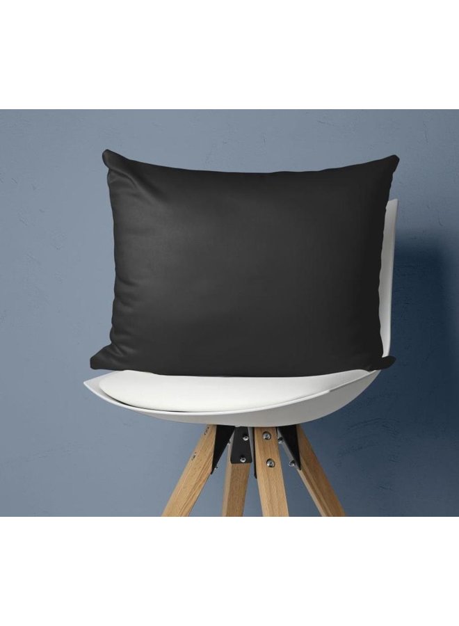 Kussenslopen (Set van 2) Zwart - 60x70 - Katoensatijn