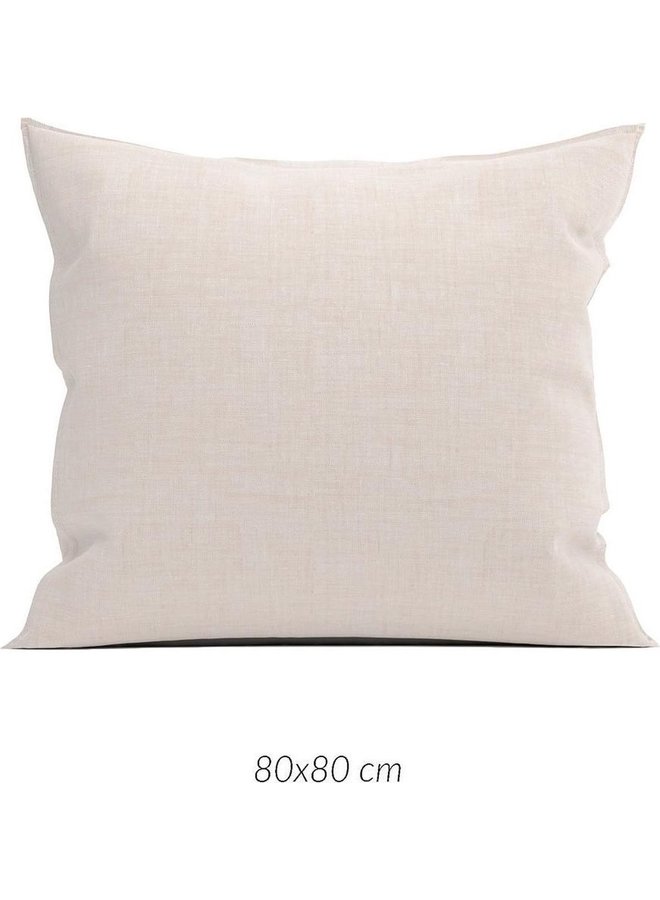 Kussenslopen Lino (Set van 2) Sandy Zand - 80x80 - Katoen