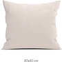ZO! Home Kussenslopen Lino (Set van 2) Sandy Zand - 80x80 - Katoen