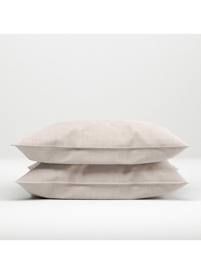 ZO! Home Kussenslopen Lino (Set van 2) Sandy Zand - 80x80 - Katoen