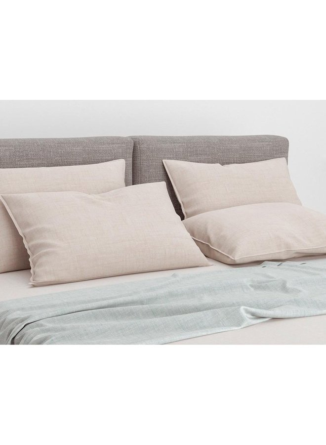 ZO! Home Kussenslopen Lino (Set van 2) Sandy Zand - 80x80 - Katoen