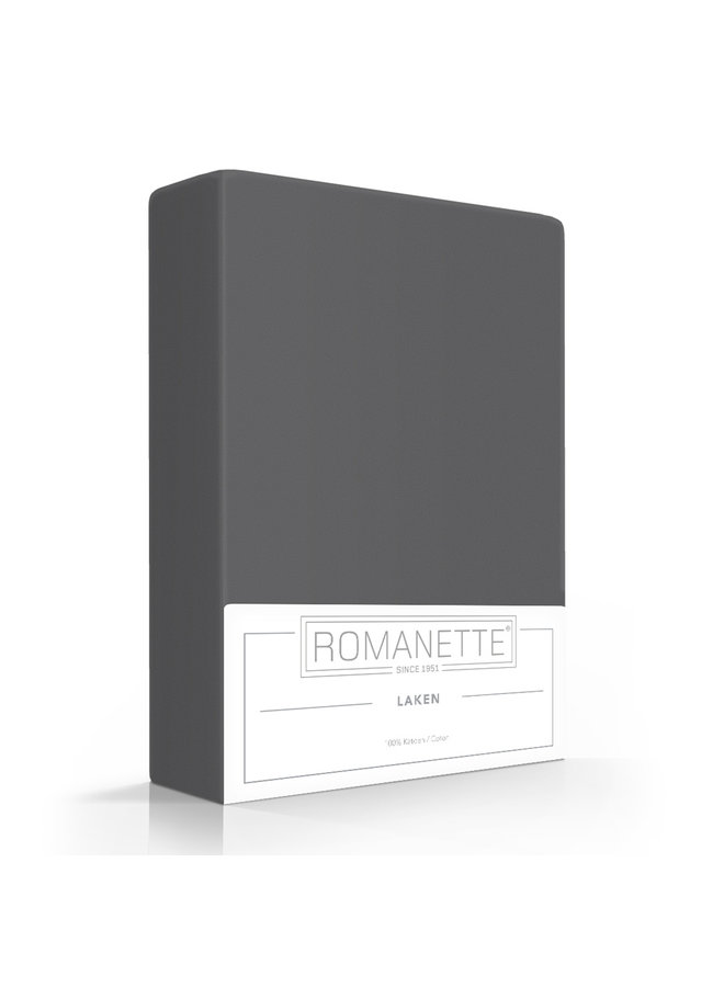 Romanette Laken Antraciet - Katoen