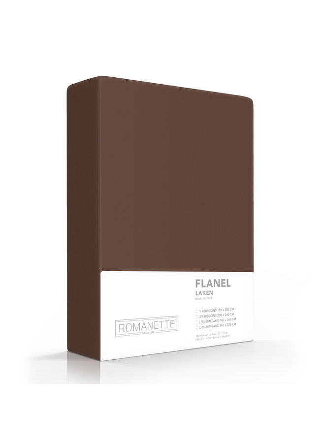 Romanette Laken Taupe - Flanel