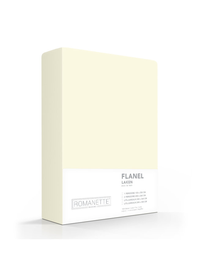 Romanette Laken Creme - Flanel