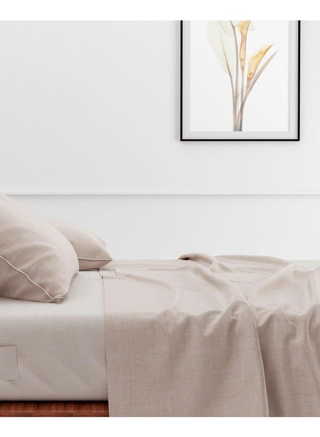 ZO! Home Laken Lino Zand - Katoen