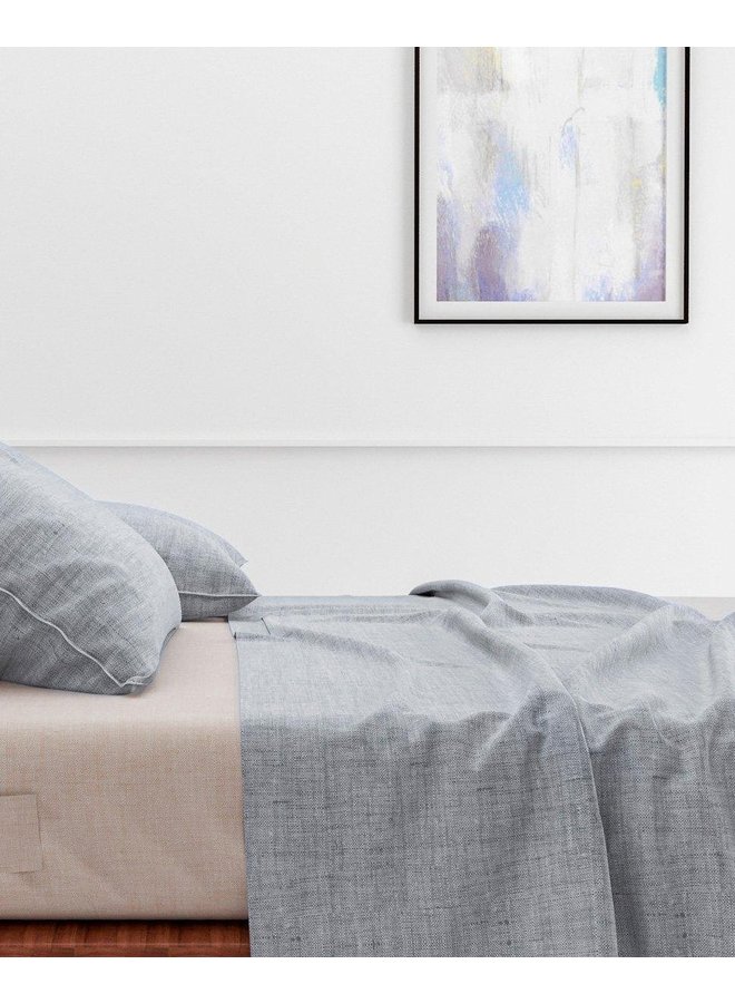 ZO! Home Laken Lino Denim Blauw - Katoen