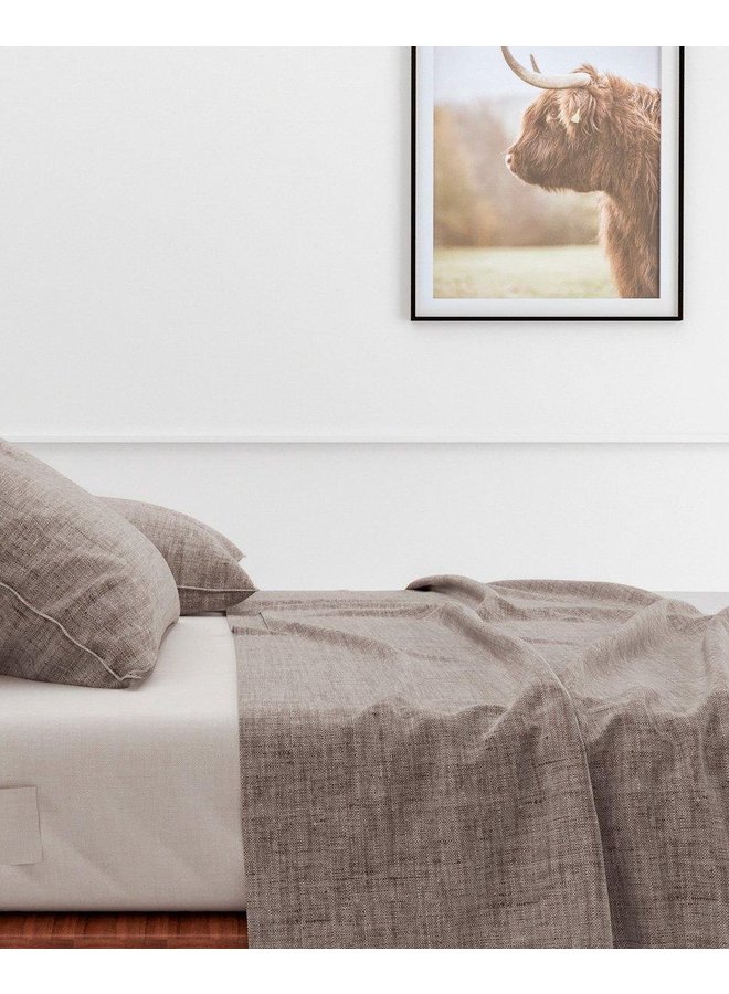 Laken Lino Bruin - Katoen