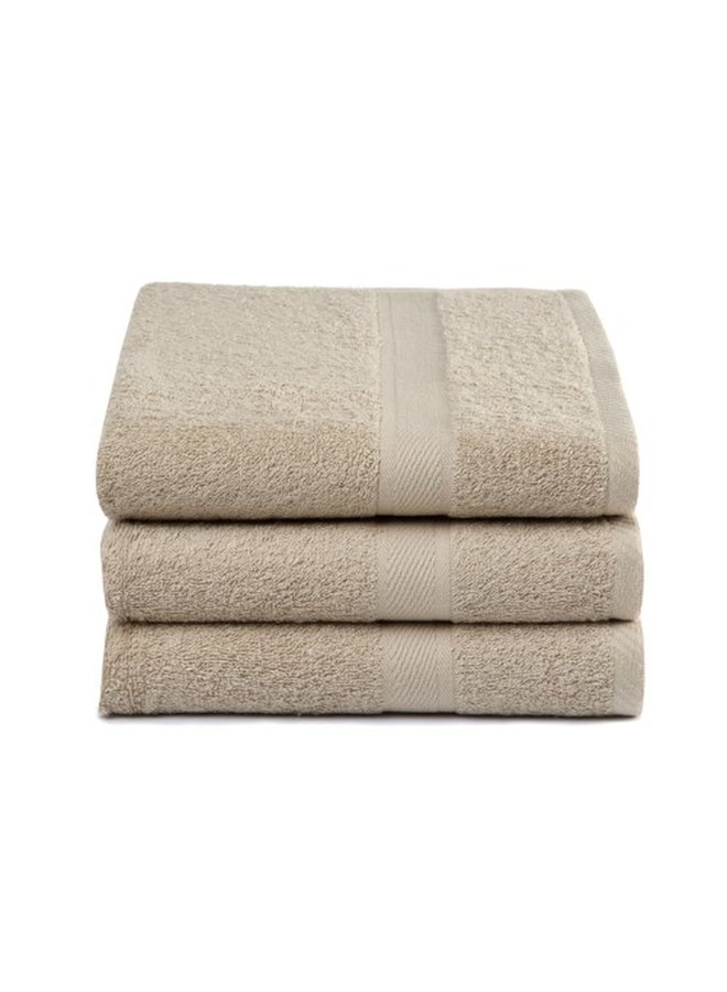Handdoeken (Set Van 3) Zand - 70x140 - Badstof Katoen