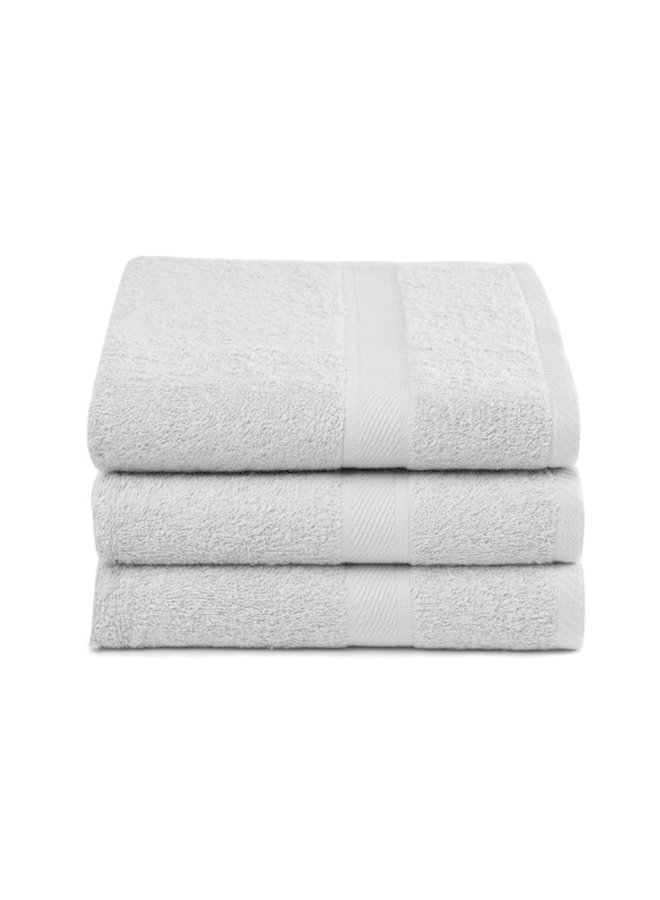 Handdoeken (Set Van 3) Grijs - 70x140 - Badstof Katoen