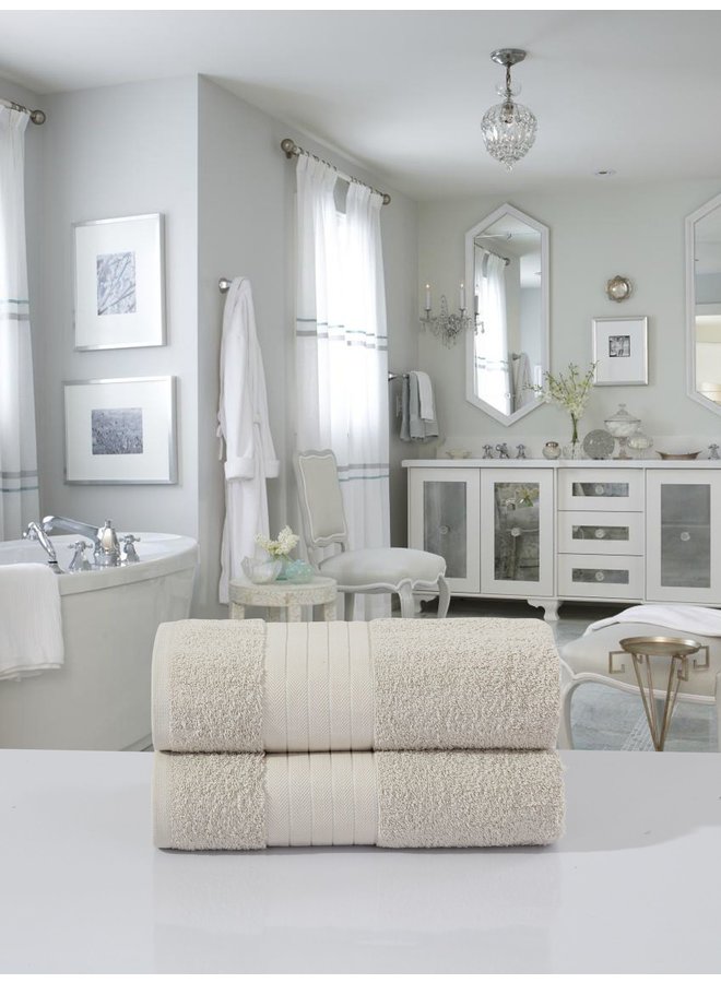 Handdoeken (Set Van 2) Zand - 70x140 - Badstof Katoen