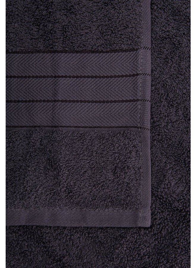 Good Morning Handdoeken (Set Van 2) Antraciet - 70x140 - Badstof Katoen