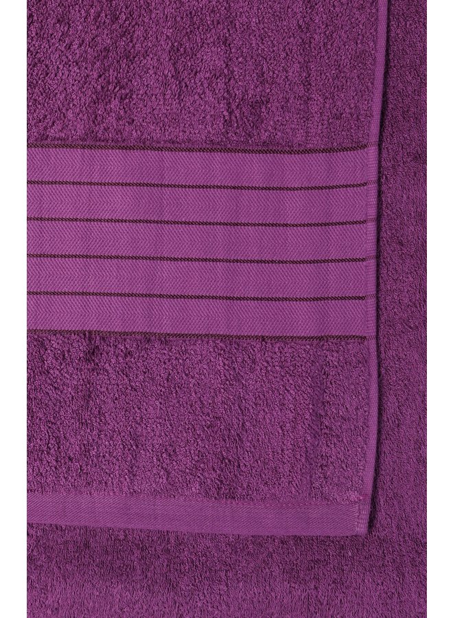 Good Morning Handdoeken (Set Van 4) Bordeaux - 50x100 - Badstof Katoen