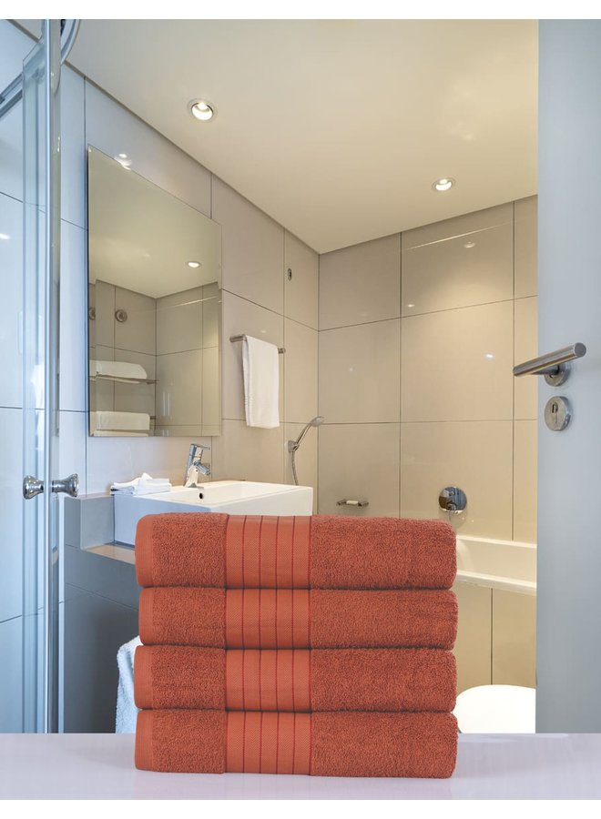 Good Morning Handdoeken (Set Van 4) Terra - 50x100 - Badstof Katoen