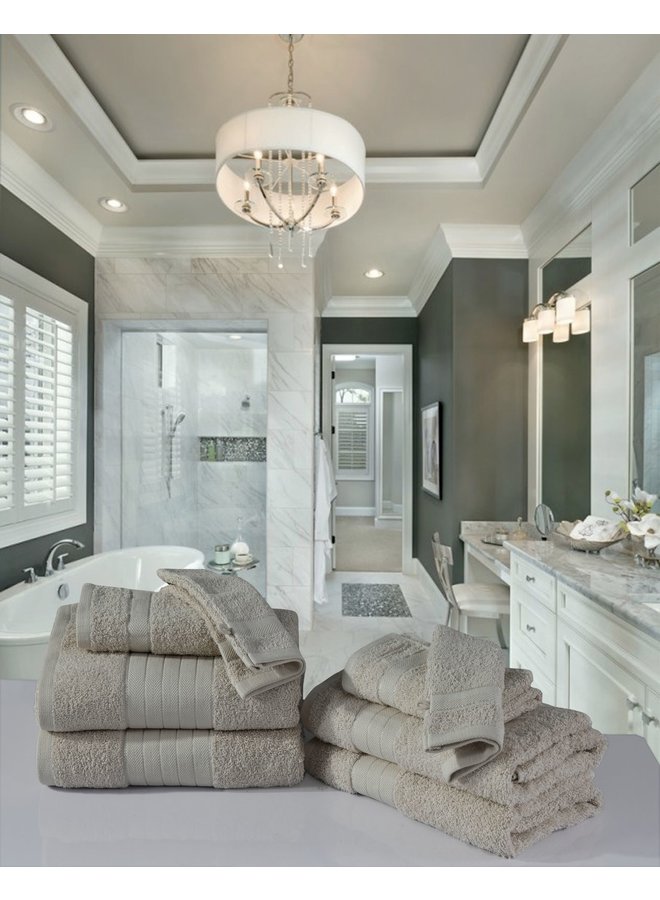 Handdoekenset (Set Van 8) Zand - Badstof Katoen