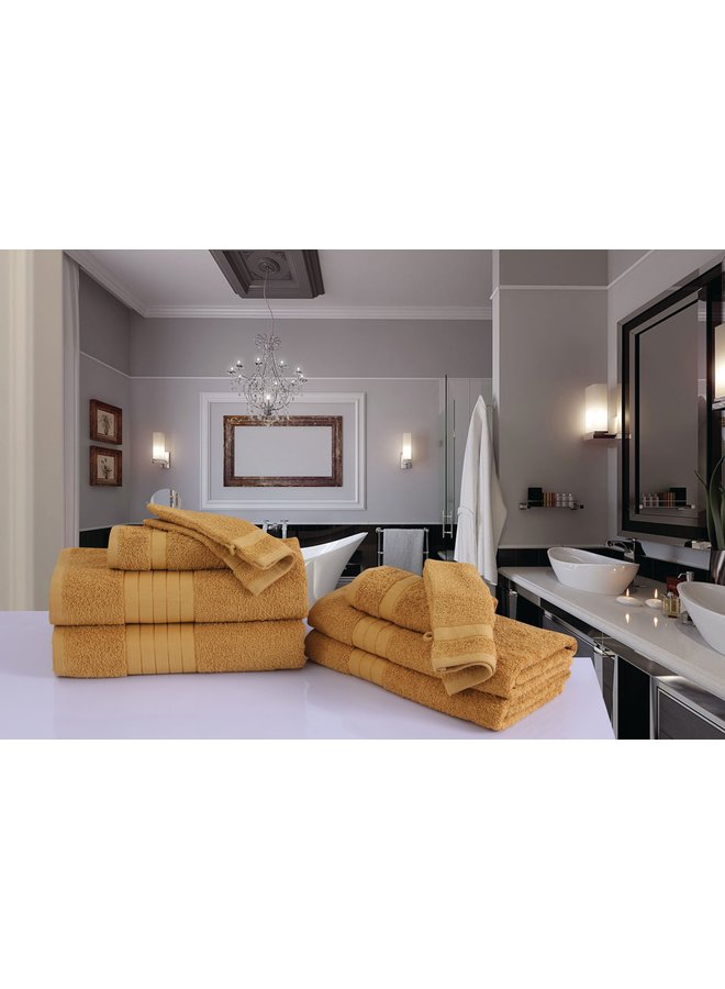 Good Morning Handdoekenset (Set Van 8) Oker Geel - Badstof Katoen