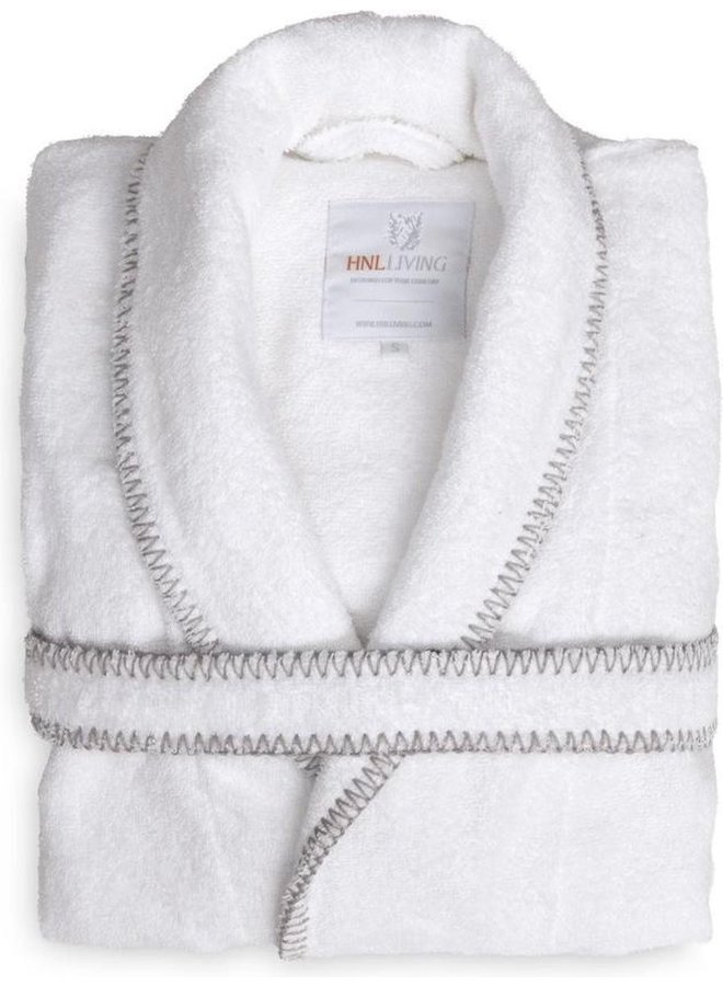 Heckett & Lane Badjas Wit - Bamboe/Katoen