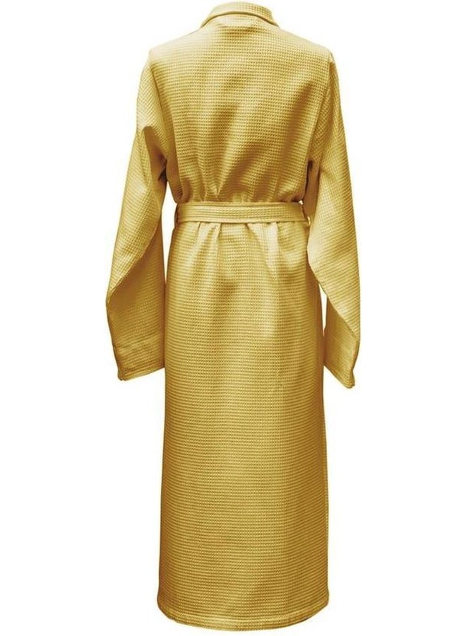 Heckett & Lane Badjas Wafel Geel - Katoen
