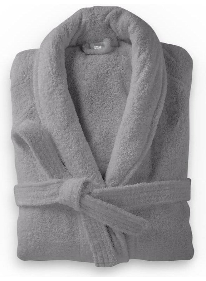 Badjas Soft Terry Grijs - Badstof Katoen