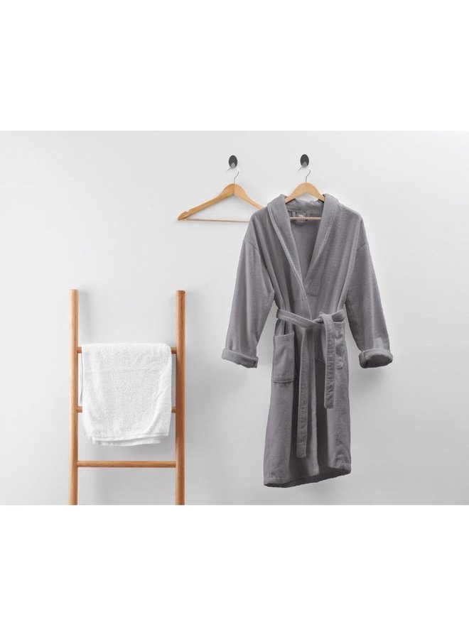 Dreamhouse Badjas Soft Terry Grijs - Badstof Katoen