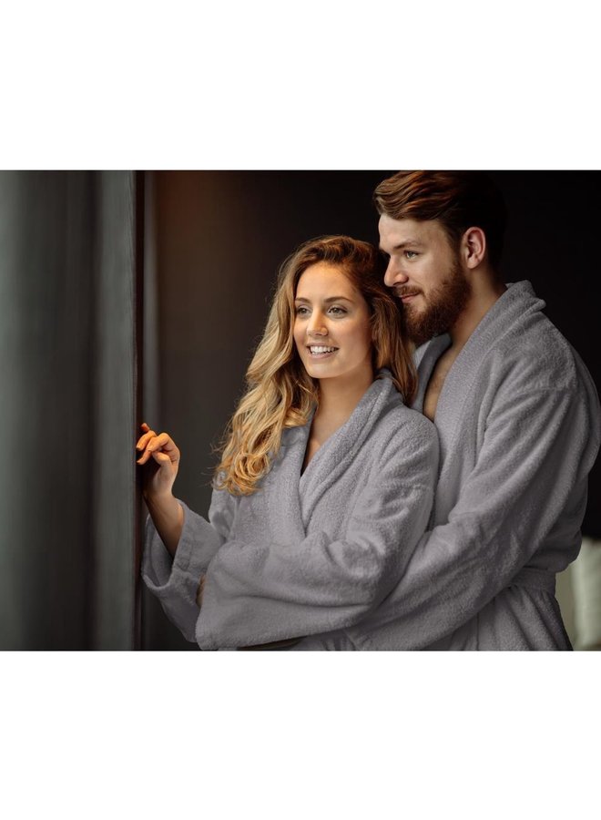 Dreamhouse Badjas Soft Terry Grijs - Badstof Katoen
