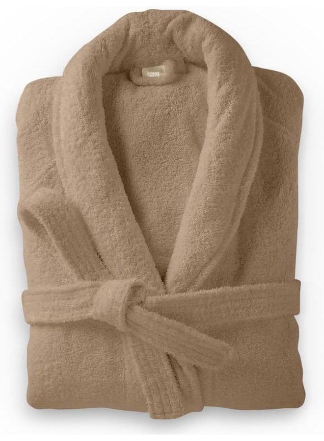 Dreamhouse Badjas Soft Terry Taupe - Badstof Katoen