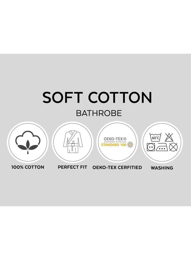 Dreamhouse Badjas Soft Terry Creme - Badstof Katoen