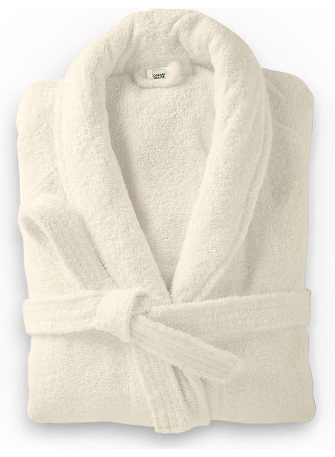 Dreamhouse Badjas Soft Terry Creme - Badstof Katoen