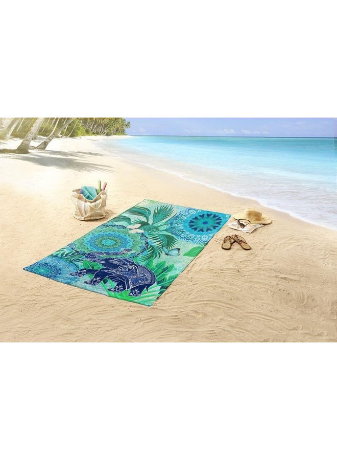 Strandlaken HIP Velours Blauw - 100x180