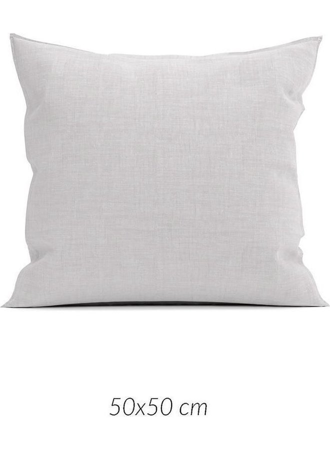 ZO! Home Sierkussenhoezen Lino (Set van 2) Dove Grijs - 50x50 - Katoen