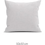 ZO! Home Sierkussenhoezen Lino (Set van 2) Dove Grijs - 50x50 - Katoen