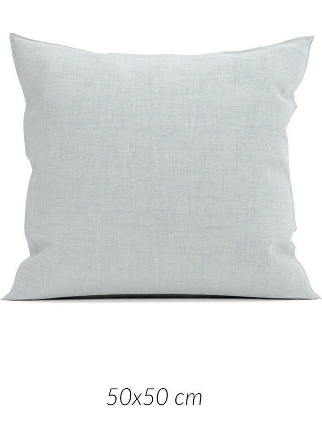 ZO! Home Sierkussenhoezen Lino (Set van 2) Mint Groen - 50x50 - Katoen