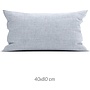 ZO! Home Sierkussenhoezen Lino (Set van 2) Denim Blauw - 40x80 - Katoen