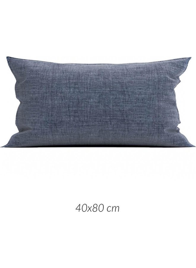 Sierkussenhoezen Lino (Set van 2) Urban Blauw - 40x80 - Katoen