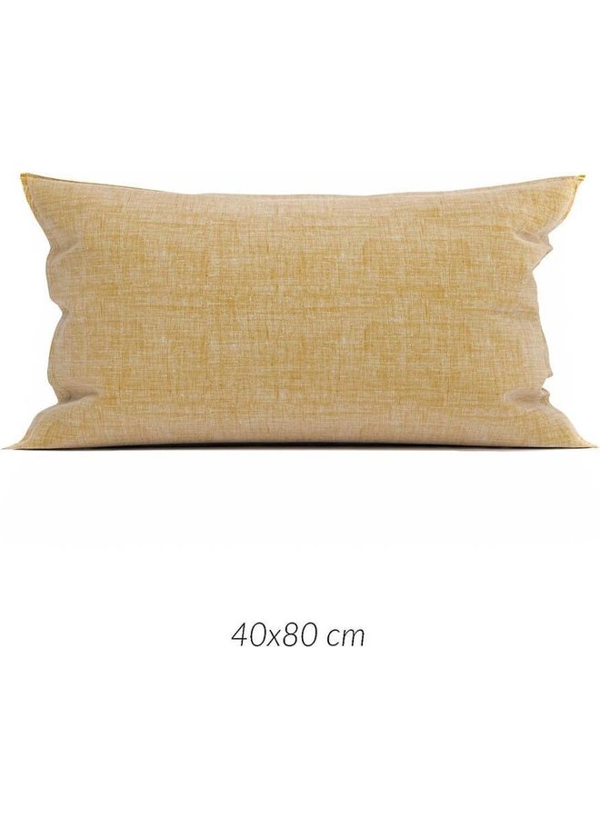 ZO! Home Sierkussenhoezen Lino (Set van 2) Ochre Geel - 40x80 - Katoen