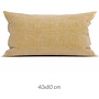 ZO! Home Sierkussenhoezen Lino (Set van 2) Ochre Geel - 40x80 - Katoen