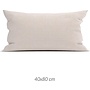 ZO! Home Sierkussenhoezen Lino (Set van 2) Sandy Zand - 40x80 - Katoen