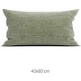 ZO! Home Sierkussenhoezen Lino (Set van 2) Army Groen - 40x80 - Katoen